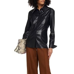 NANUSHKA Tippi vegan leather shirt